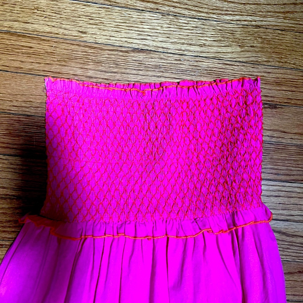 Tuckernuck Pomander Place Fuscia Strapless Dress